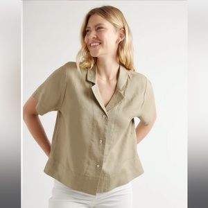 NWT 100% European Linen Short Sleeve Shirt